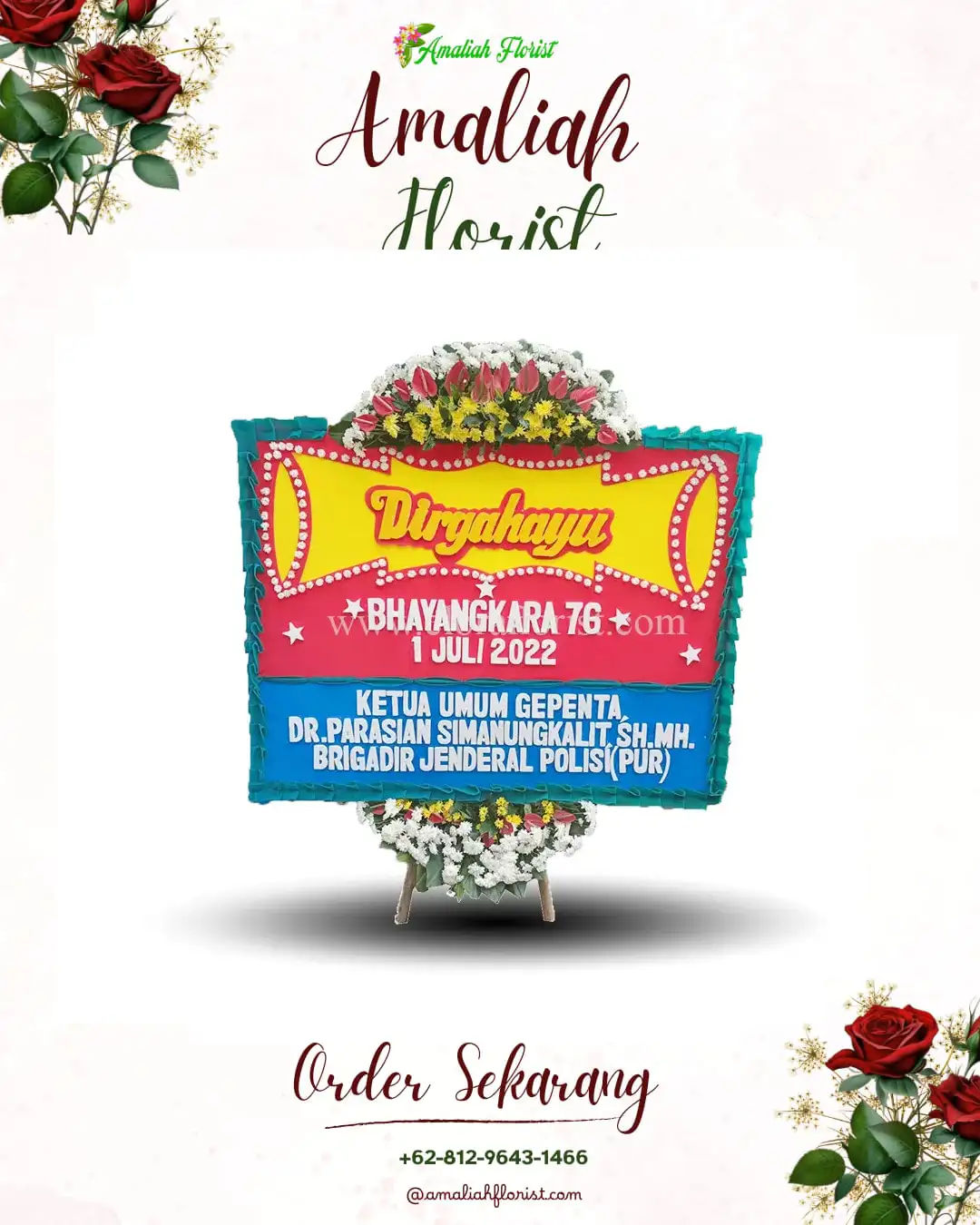 Papan Bunga HUT Ulang Tahun Sungai Are